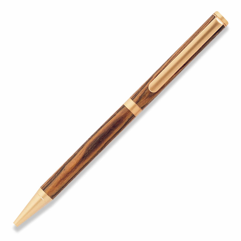 7 mm Slim Style Ballpoint Pen Kit - Finish:Satin Gold